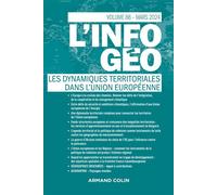 L'information géographique - n°1/2024 Les dynamiques territoriales dans l'union européenne - Collectif - Armand Colin - broché - Essai