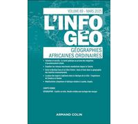 L'information géographique - n°1/2025 Géographies africaines ordinaires - Collectif - Armand Colin - broché - Revue