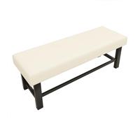 LinFortune Housse de Coussin de Banc Housse de Banc Rectangulaire Housse de Siège de Salle à Manger Housse de Banc de Piano Extensible Anti-Poussière Amovible 37''-41'' Beige