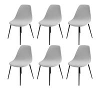 LinFortune Housses de Chaise de Salle à Manger Extensible en Velours, Housse de Chaise Salle à Manger, Housse de Chaise de Cuisine Élastique, Housse de Chaise de Bureau, Gris Clair, 6 Pièces