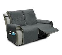 LinFortune Housses de Fauteuil Inclinable pour Chaise Électrique 2 Places Housse de Canapé Imperméable pour Fauteuil Inclinable Protection de Meubles pour Salon (Gris Foncé 2 Places)
