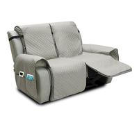 LinFortune Housses de Fauteuil Inclinable pour Chaise Électrique 2 Places Housse de Canapé Imperméable pour Fauteuil Inclinable Protection de Meubles pour Salon (Gris 2 Places)