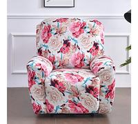 LinFortune Housses de Fauteuil Inclinable pour Chaise Électrique avec Poches Housse de Fauteuil Inclinable Extensible 4 Pièces pour Fauteuils Protection de Meubles de Canapé pour Salon (Rose Rose)