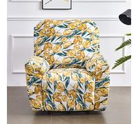 LinFortune Housses de Fauteuil Inclinable pour Chaise Électrique avec Poches Housse de Fauteuil Inclinable Extensible 4 Pièces pour Fauteuils Protection de Meubles de Canapé pour Salon (Tulipe Jaune)