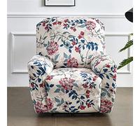 LinFortune Housses de Fauteuil Inclinable pour Chaise Électrique avec Poches Housse de Fauteuil Inclinable Extensible 4 Pièces pour Fauteuils Protection de Meubles de Canapé pour Salon (Belle Rose)