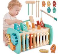 LINFUN KIDS Montessori 6 en 1 Jeux Xylophone Bebe Cube d'Activité 2 Ans