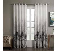 Linfye Rideau Occultant Gris Rideaux Occultants Oeillets Rideau Thermique Ombre Isolant Anti Froid Rideaux à Opaque pour Salon Chambre Draperies 140x245, 2 PièCe
