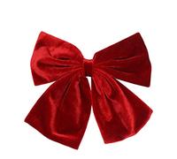 Ling & Bai Grand nœud à cheveux en velours pour femmes et filles de 20,3 cm avec nœud crocodile pour enfants et adolescents (rouge)
