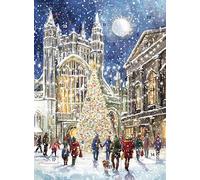 Ling Design Calendrier de l'Avent avec compte à rebours de Noël - 24 portes - Grande carte rectangulaire (34,3 x 24,1 cm) avec enveloppe (Bath Abbey Cathedral)