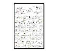 Ling88 Affiche d'exercice D'Haltères,Tableau De Musculation,Construire du Muscle,Routine D'Haltérophilie À Domicile - Guide De Musculation,Photos D'Exercices De Remise en Forme-50X70Cm