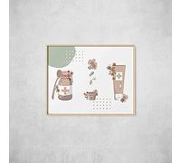 Ling88 Tableau Decoration Murale, Décoration De Bureau Pédiatrique, Stéthoscope, Tension Artérielle, Otoscope, Pilules, Médicaments, Cadeau Infirmière Médecin, Art Mural Médecin, Pédiatrie - 50X70Cm