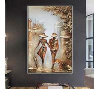 Ling88 Tableau Decoration Murale,Film Merveilleux Romantique Amour Couple Toile Peinture Maison Art Intéressant Toile sur Mur Art Photo Salon Décoration, Affiches pour Chambre Esthétique-50X70Cm