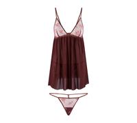 LingaDore Déshabillé olive / magenta / bordeaux, Taille 48