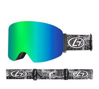 Lingda OBAOLAY Lunettes de ski, (avec étui de transport), Obaolay Lunettes de ski, lunettes de snowboard Protection UV Lunettes de neige Anti-vertige Anti-fog Protection des yeux compatible avec le ca