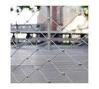 LINGDSWULING Acier Filet Inoxydable Corde Sécurité Metal Protection Métallique Grille Treillis Toile Extérieur Jardin Clôture Escalier Corps À Cordes en 304 Balcon(6.6x23.0ft(2x7m))