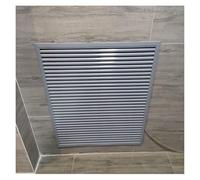 LINGDSWULING Cache Radiateur Blanc Bois Grille Cache-Radiateur Couvre Radiateur Design Étagère Radiateurs Mural Couverture De Radiateur Salon Chambre Couloir(Beige,23.62x23.62in(60x60cm))