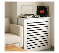 LINGDSWULING Cache-Radiateur Chauffage Moderne Gris Meuble De Rangement Design Traditionnel Grille Couvercle Radiateur Cache À Lattes Horizontales(90x80x20cm(35x32x8in))