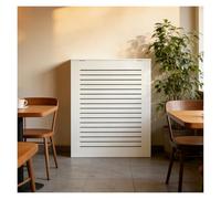 LINGDSWULING Cache Radiateur Couvercle Design Armoire Couverture Radiateur Design À Lattes Cache Motif Croisé Étagère Supérieure, Grille Cache-Radiateur(60x70x15cm(24x28x6in))