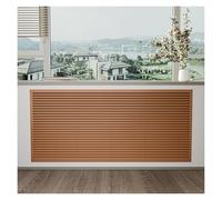 LINGDSWULING Cache-radiateur Couverture Radiateur Design Cache-radiateur À Lattes Anti-inclinaison Grille Cache-Radiateur Étagère Radiateurs Mural(Brown,23.62x23.62in(60x60cm))