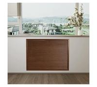 LINGDSWULING Cache-radiateur Couverture Radiateur Design Cache-radiateur À Lattes Anti-inclinaison Grille Cache-Radiateur Étagère Radiateurs Mural(Brass,7.87x7.87in(20x20cm))