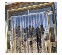 LINGDSWULING Chambre Froide Entrepôt Refroidisseur Rouleau Bande Lisse Facile Installer Portes Usine Centres Commerciaux Garage Extérieur Lanieres Transparent(35.43x90.55in/0.9x2.3m)