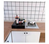 LINGDSWULING Couvertures De Cuisinière Pour Cuisinière Électrique Panneau De Couvercle De Cuisinière À Gaz Avec Pieds Antidérapants Résistant Aux Rayures(Gray,30x40x5cm(12x16x2in))