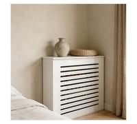 LINGDSWULING Étagère Radiateurs Mural Grille Cache-Radiateur Moderne LattesHabillage Décoratif Bureau, Couloir, Salon,Couvercle Armoire avec Bois Et Grille Étagère(50x70x15cm(20x28x6in))