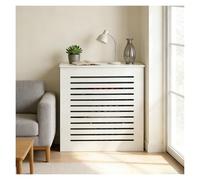 LINGDSWULING Grille Couvercle Radiateur Cache Radiateur Horizontales Couverture Chauffage À Lattes Horizontales Blanches Cache-radiateur Moderne À Lattes(60x60x20cm(24x24x8in))