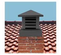 LINGDSWULING Haut-Parleur Tuyau Poêle Extérieur, Évent D'échappement À Tête Conique, Chapeau Cheminée En Alliage D'aluminium,Pour Évent Toit Maison(17.72x17.72in/45x45cm)