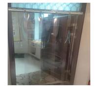 LINGDSWULING Lanière PVC Chambre Froide Entrepôt Refroidisseur Rouleau Bande Lisse Facile Installer Portes Usine Centres Commerciaux Garage Extérieur(35.43x90.55in/0.9x2.3m)