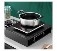 LINGDSWULING Panneau Couverture Cuisinière À Gaz Noir Couvercle Table Cuisson Antidérapant Pour Gamme Gaz Cuisine Fait À La Main Couvercle Table Cuisson Coulissant(Gray,30x40x5cm(12x16x2in))