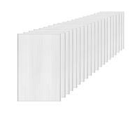 LINGDSWULING Plaques Polycarbonate Creux Panneau Alvéolaire Plaques Alvéolaires en Polycarbonate Plaque Creuse en PVC Translucide Toiture Plastique Ondulé(4' x 2' x 0.32" 24Pack)