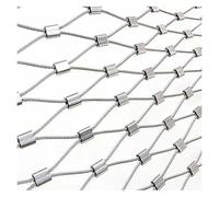 LINGDSWULING Sécurité Metalprotection Flexible Mailles Multifonctionnel Métallique Barrière pour Animaux Filet Corde en Acier Inoxydable Filet Jardin(9.8x16.4ft(3x5m))