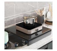 LINGDSWULING Support De Rangement Cuisine Four À Induction Couvercle Table Cuisson Coulissant Plateau Nouilles Pour Gamme Cuisinière Espace De Cuisine Extensible(Black,40x48x9cm(16x19x4in))