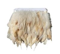 LINGE 10 mètres de Garniture de Plumes de Coq Blanc Plumes de Poulet Frange de Ruban 10-15 cm / 4-6 Pouces Robe Accessoire de Couture décoration de la Maison Artisanat