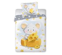 Linge de lit bébé 100x135 Souris câline