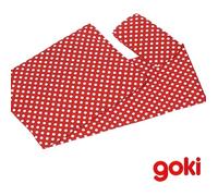 Linge de lit coussin couverture matelas pour poupees Jouet Enfant 3 ans Rouge a pois