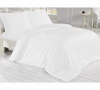 Linge de lit français en coton satiné blanc - 240x200, 70x90 cm