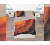 Linge de lit moderne en coton 3D Imagine brown - 140x200, 70x90 cm