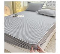 Linge De Lit Rafraîchissant avec 2 Taies d'oreiller, Surmatelas Rafraîchissant pour Lit Simple, Lit Double, Lit King, Matelas De Couchage Rafraîchissant Portatif(Size:180×200cm,Color:Grey-b)