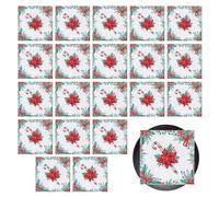 Linge de table pour les vacances - Serviettes de fête d'hiver, serviettes 2 épaisseurs | Décoration de table de Noël, serviettes de boisson, serviettes décoratives pour le repas en hiver, les vacances