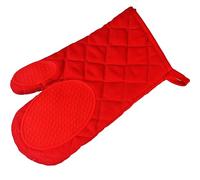 Douceur d'Intérieur Gant de cuistot 1790105 Polyester/Coton/Silicone Rouge 30 x 18 cm