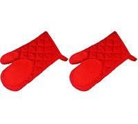 Linge Décor 1790105 Gant Cuistot Polyester/Coton/Silicone Rouge 30 x 18 cm (Lot de 2)