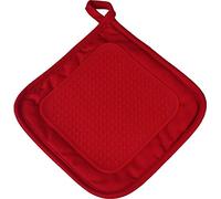 Linge Décor 1790113 Manique Cuistot Silicone/Polyester/Coton Rouge 19 x 19 cm