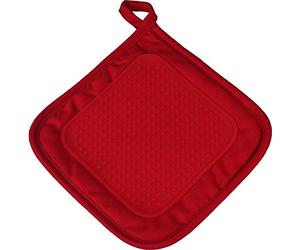 Linge Décor 1790113 Manique Cuistot Silicone/Polyester/Coton Rouge 19 x 19 cm