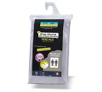 Linge des Familles - Drap Housse Coton Percale 2x90x200 (180x200) - Spécial Lit Articulé TPR - Ciment - Grand Bonnet 30 cm - Label Oeko-TEX® Standard 100 - Made in Europe