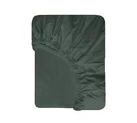 Linge des Familles - Drap Housse Percale Coton Bio Tencel™ - Adapté Lit Articulé 160x200 (2x80x200 cm) - Vert Olive - Doux et Résistant - Grand Bonnet 30 cm - Oeko-TEX® Standard 100