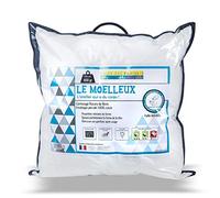 Linge des Familles - Oreiller Moelleux 60x60 cm - Retrouve Son Gonflant - Lavable en Machine - Fabrication Européenne - Qualité Hôtellerie - Label Oeko-TEX® Standard 100