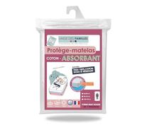 Linge des Familles - Protège Matelas 120x190 cm - 100% Coton - Alèse Molleton Absorbante Respirante - Label Oeko-TEX® Standard 100 - Made in Europe - Élastique Tout Autour