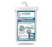 Linge des Familles - Protège Matelas 140x190/200 cm - Anti Bactéries & Anti-Odeurs - Imperméable & Résistant - Bonnets 30 cm - Label Oeko-TEX® Standard 100 - Made in Europe